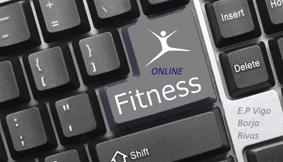 teclado de ordenador con la tecla ALT en la que se lee ONLINE y fitness