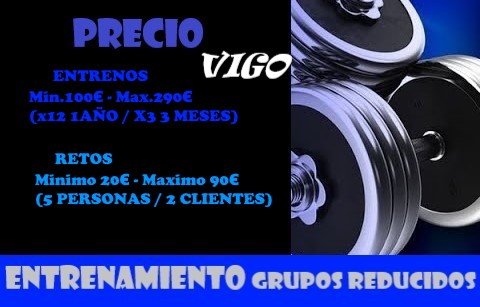 entrenamiento grupos reducidos precio Vigo
