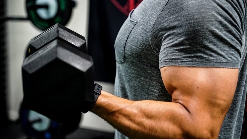 supinación de mancuerna con brazo derecho