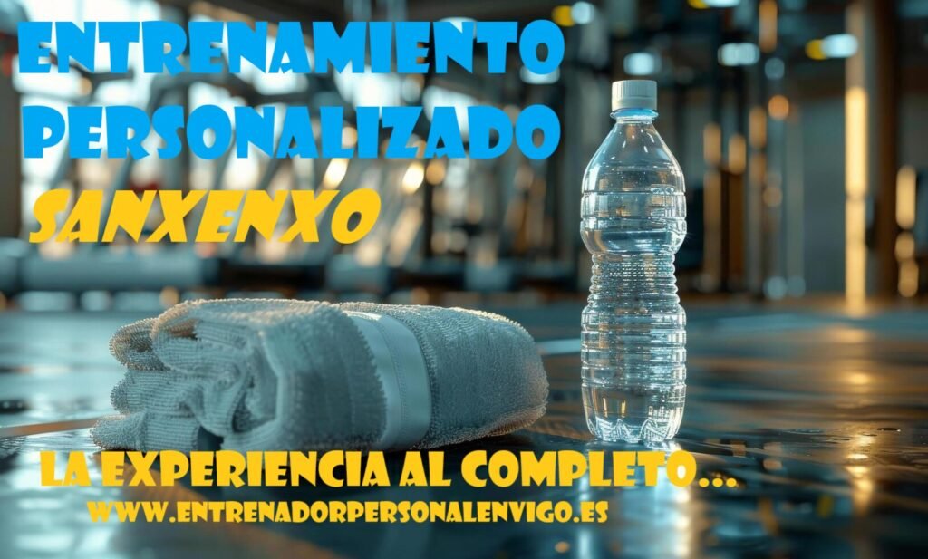 botella de agua y toalla en primer plano dentro de un gimnasio
