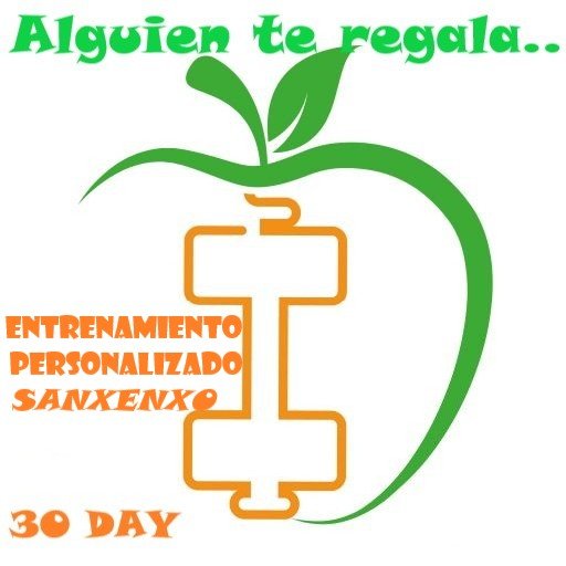 forma de manzana y una mancuerna vertical dibujadas