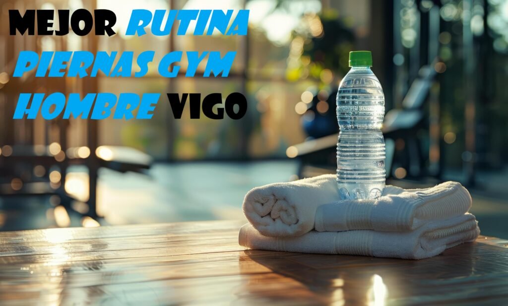 toalla y botella de agua en un gimnasio