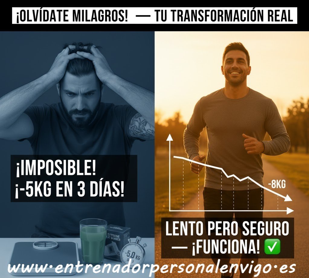 una primera imagen en donde se ve a la izquierda un hombre desesperado y en la instantánea de la derecha un hombre con camiseta gris corriendo