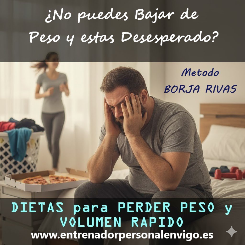 un hombre desconsolado sentado sobre una cama se lleva las manos a su cabeza y al fondo se ve a una mujer haciendo ejercicio