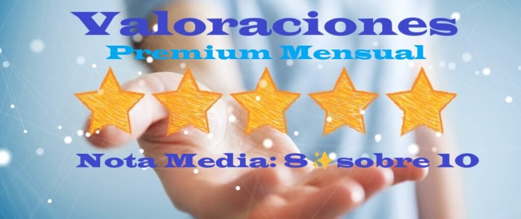 mano derecha extendida sujeta 5 estrellas y una valoración de 8 sobre 10