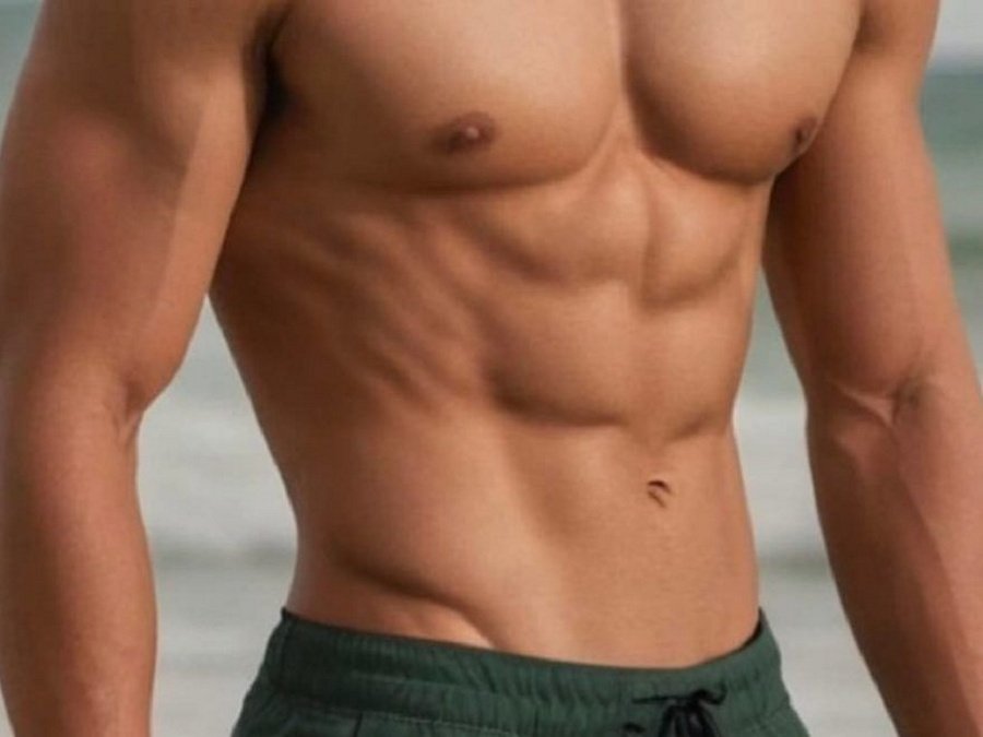 torso definido de un cliente de entrenador personal en Vigo Borja Rivas