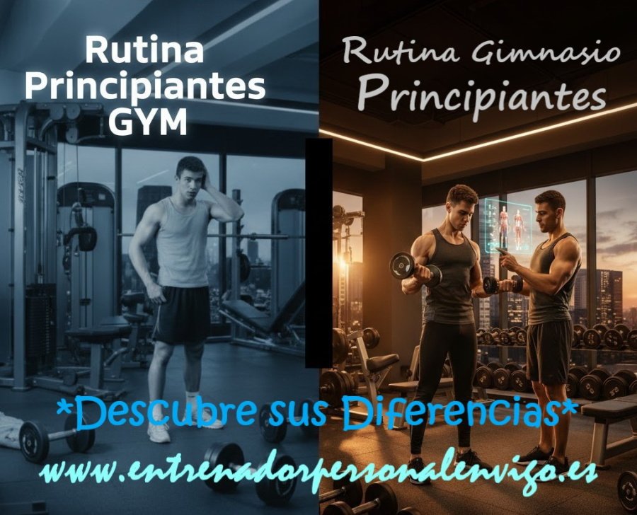 diferencias entre rutina principiantes GYM y rutina gimnasio principiantes