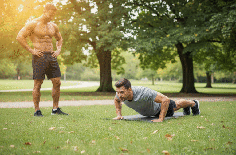 rutina gimnasio al aire libre