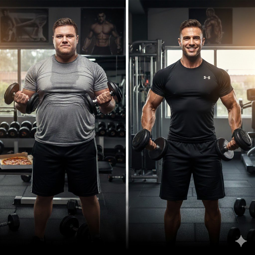 como perder grasa y ganar musculo