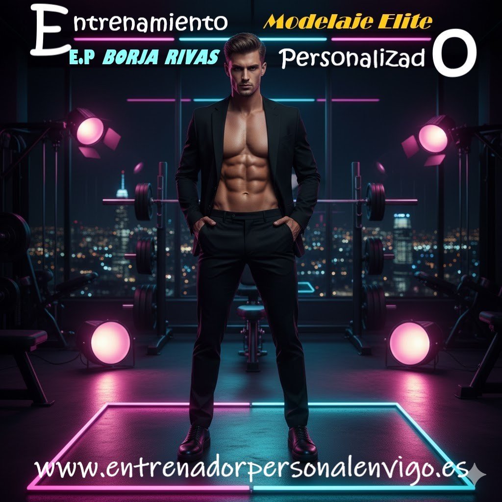 modelo de pasarela sobre escenario vestido con ropa oscura deja entretener sus abdominales 