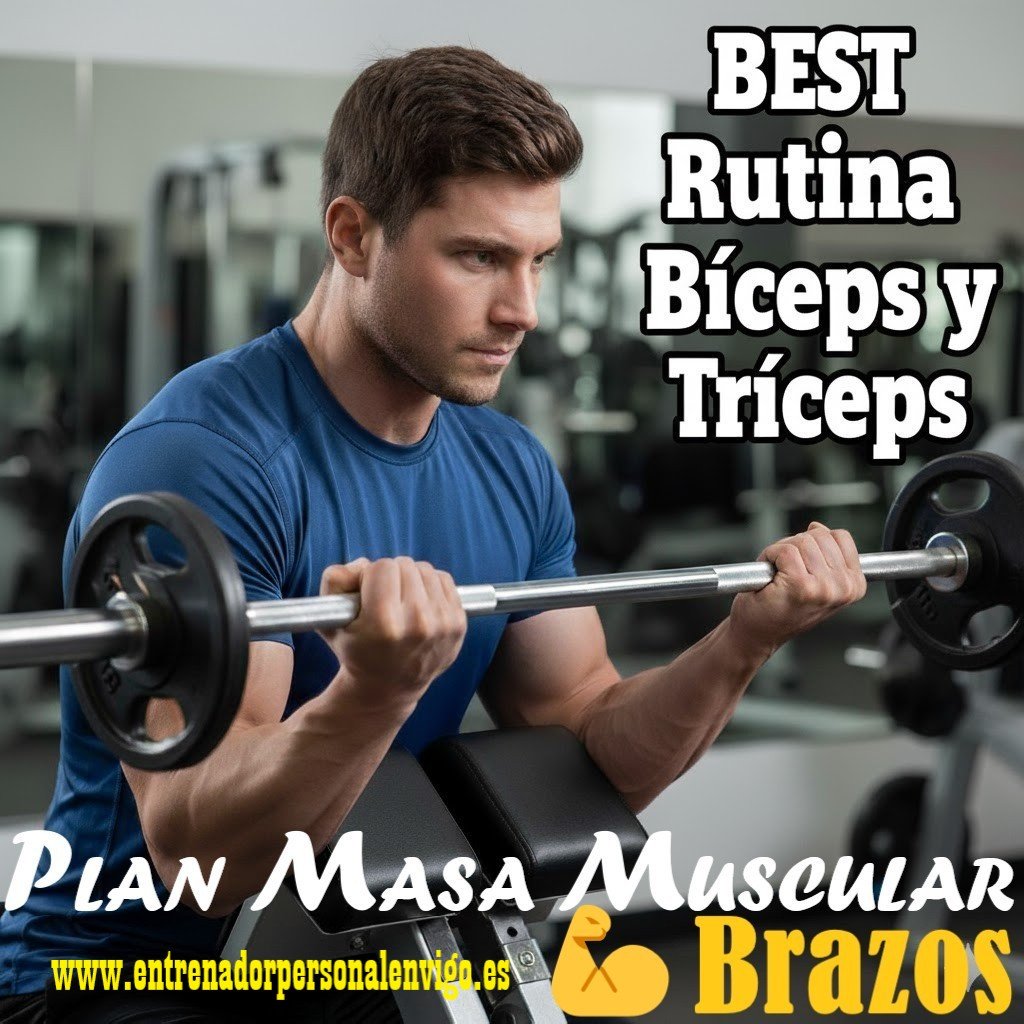 usuario de gimnasio con camiseta azul realiza una serie de bíceps en un banco SCOTT en el gimnasio